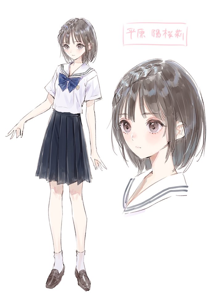 hirahara hiori (blue reflection and 1 more) drawn by kishida_mel