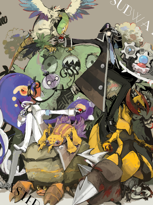 ingo, chandelure, emmet, haxorus, eelektross, and 7 more (pokemon and 1 more)