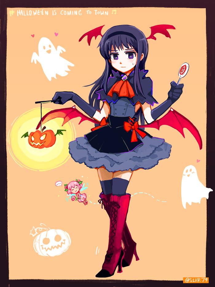 akemi homura and kaname madoka (mahou shoujo madoka magica) drawn by silverxp