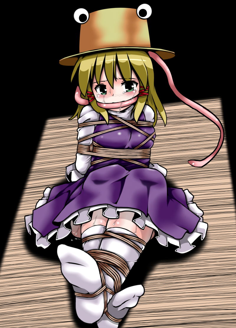 moriya suwako and pyonta (touhou) drawn by lilish