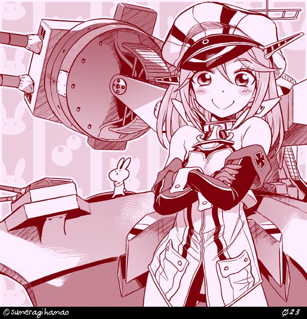bismarck and sazanami (kantai collection) drawn by sumeragi_hamao