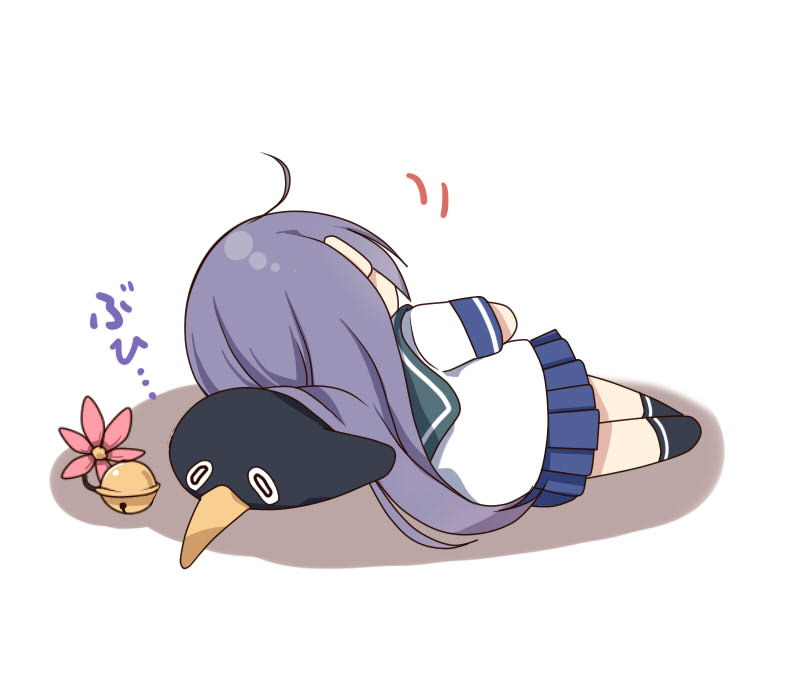 akebono and failure penguin (kantai collection) drawn by sazaki_hiyoru