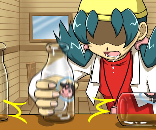kris and miltank (pokemon and 1 more) drawn by inukawa