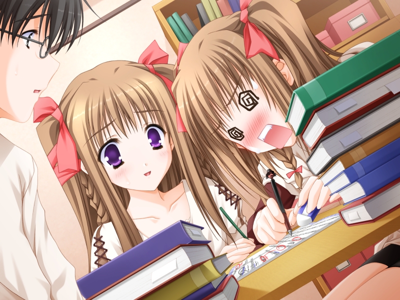 tomoe makina and tomoe yukina (nursery rhyme) drawn by moekibara_fumitake