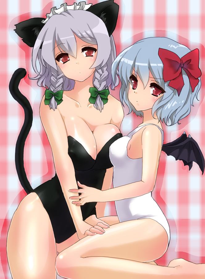 remilia scarlet and izayoi sakuya (touhou) drawn by sibata