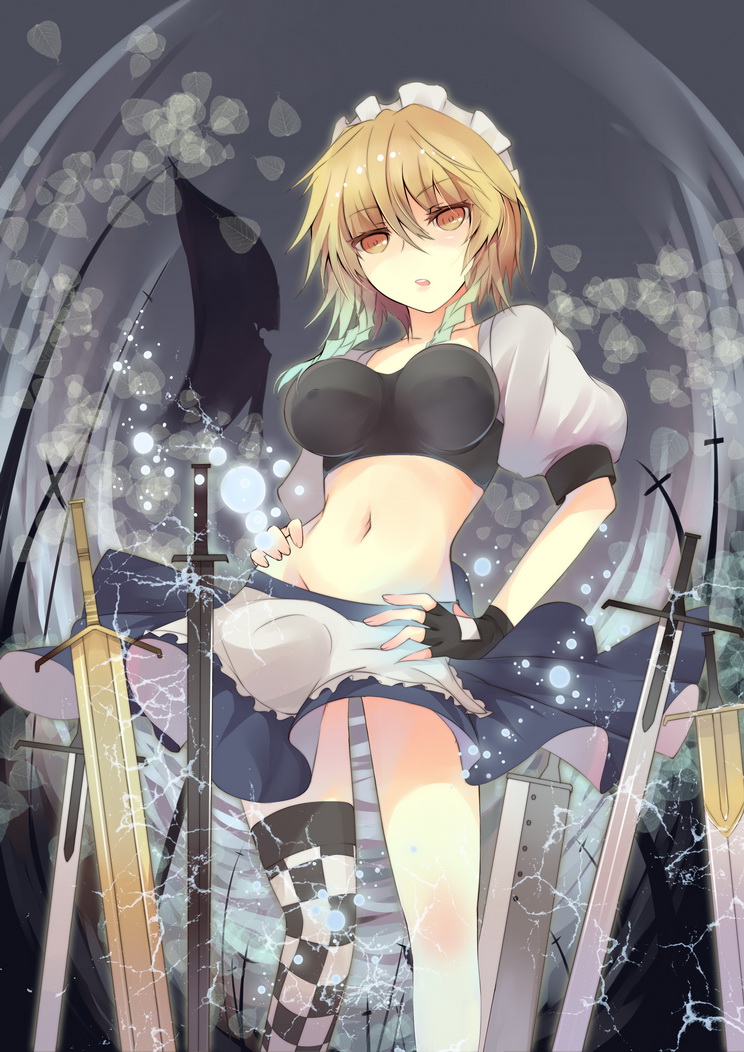 izayoi sakuya and gloria (touhou and 1 more) drawn by rain_lan