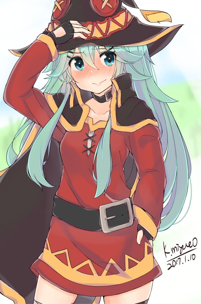 megumin and yamakaze (kantai collection and 1 more) drawn by kunugi_miyaco