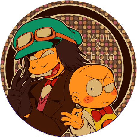 chibita and iyami (osomatsu and 1 more) drawn by tsubuta_hiro