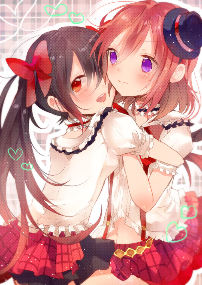 nishikino maki and yazawa nico (love live! and 1 more) drawn by amana_raika