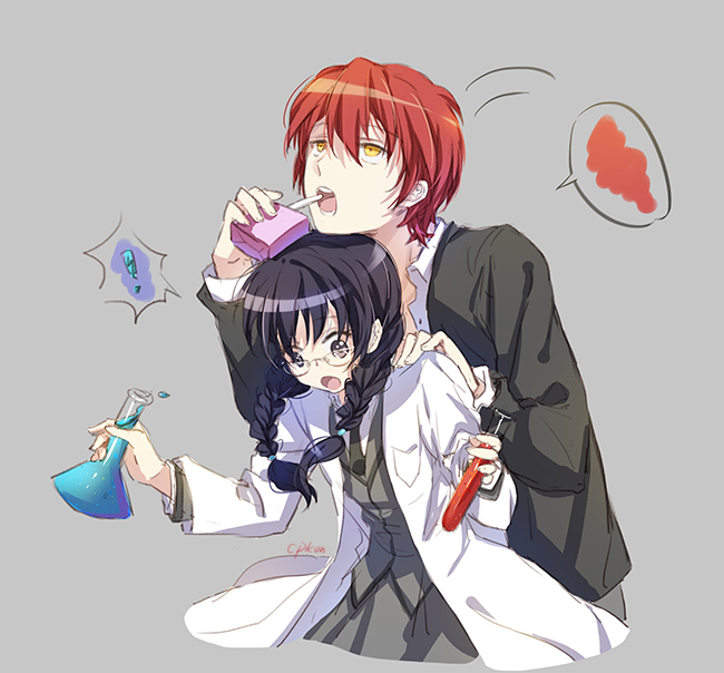 akabane karma and okuda manami (ansatsu kyoushitsu) drawn by cat_princess