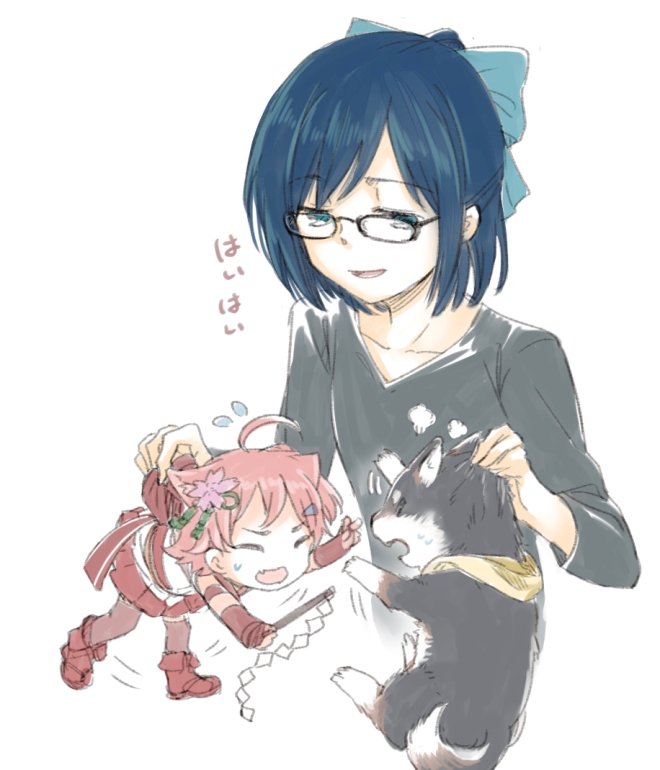 sakura miko, a-chan, and kuroi shiba (hololive and 1 more) drawn by ds_(ndsl)