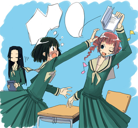 matsudaira touko, nijou noriko, and hosokawa kanako (maria-sama ga miteru) drawn by ueshita