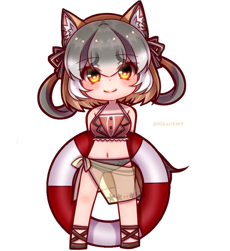 island fox (kemono friends and 1 more) drawn by hikarikmy