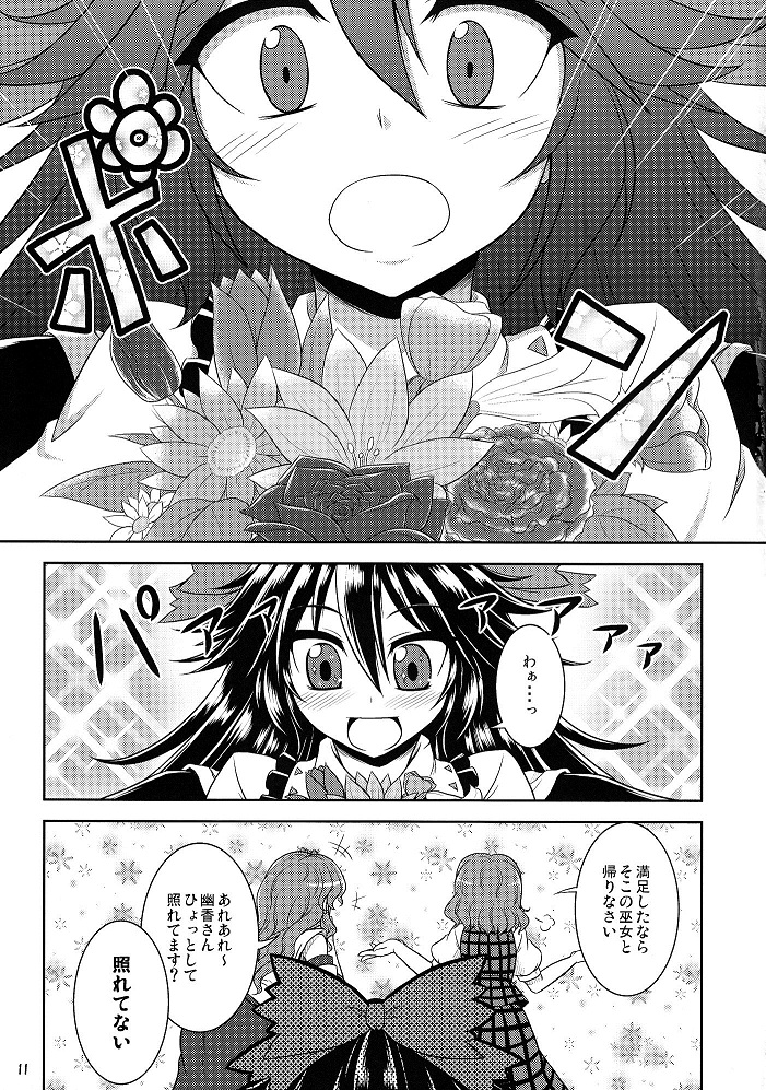 kochiya sanae, reiuji utsuho, and kazami yuuka (touhou) drawn by bococho