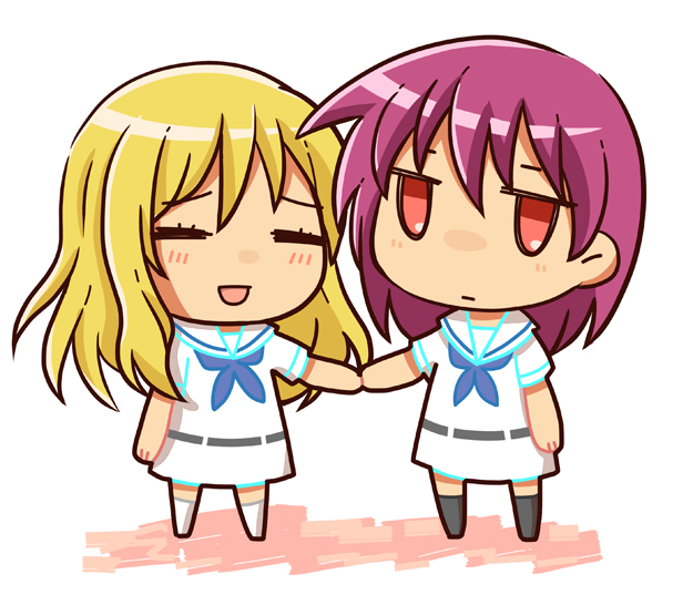 miyanaga teru and oohoshi awai (saki) drawn by paru-tan
