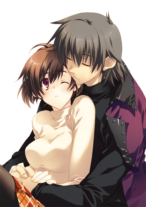 shiomi kotone and aragaki shinjirou (persona and 2 more) drawn by trough_shell