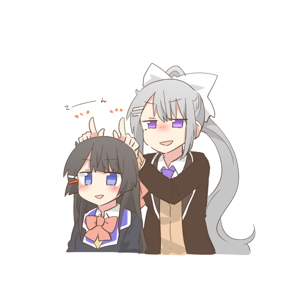 tsukino mito and higuchi kaede (nijisanji) drawn by rebecca_(keinelove)
