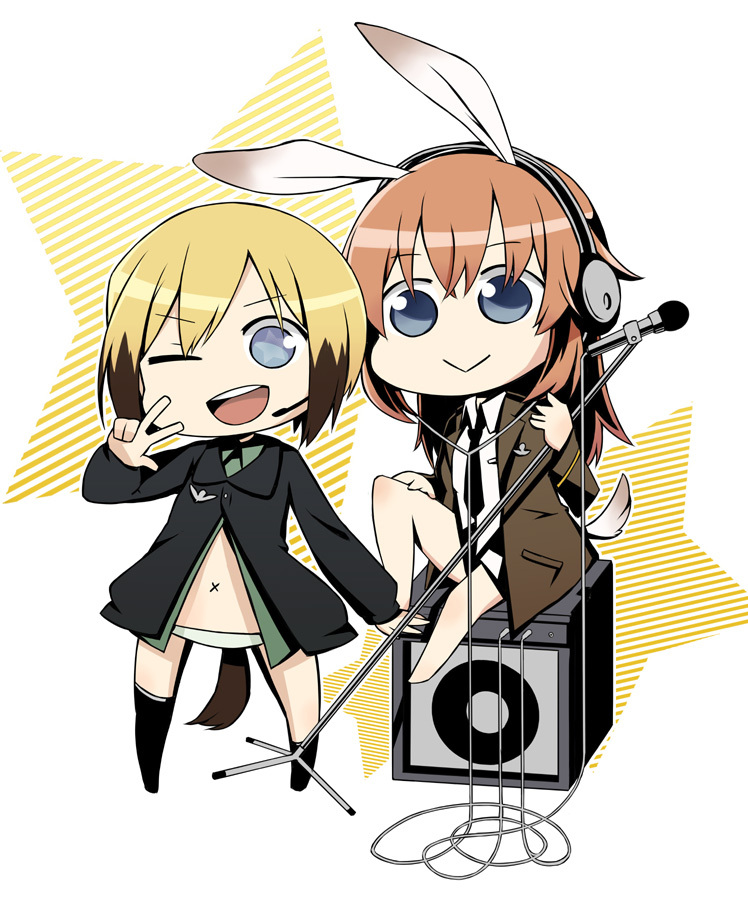 erica hartmann and charlotte e. yeager (world witches series and 1 more) drawn by tsumutsumu