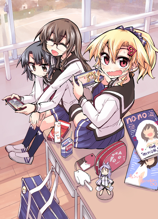 shinozaki akina, mii-chan, sasamura kaede, and pure autumn (shinozaki-san ki wo otashikani) drawn by hikawa_shou