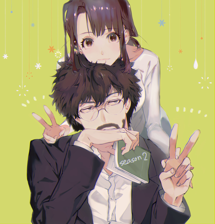 hoshina lily and keith kazama flick (b: the beginning) drawn by yaku_(ziroken)