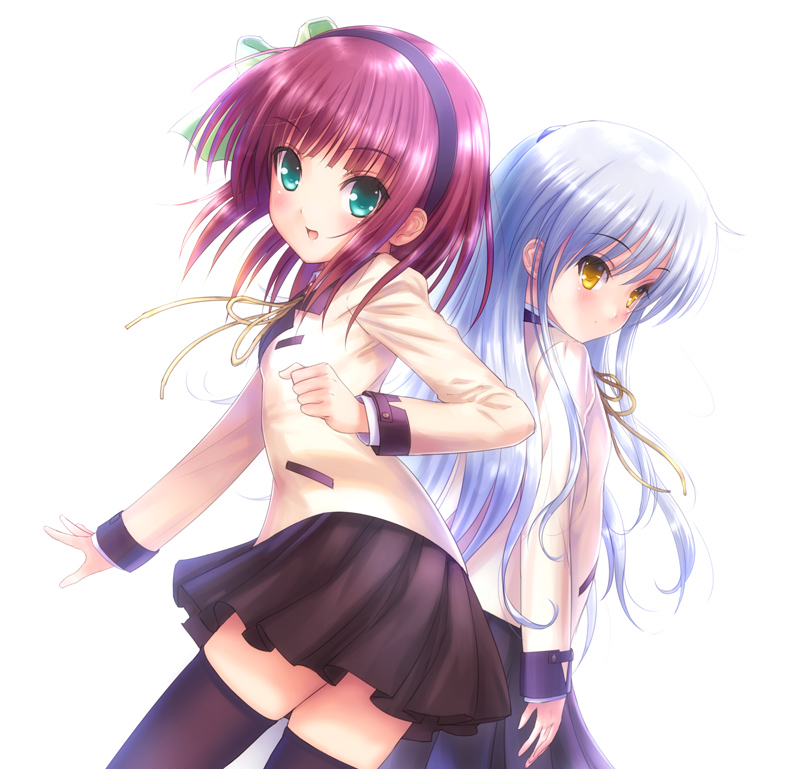 tachibana kanade and nakamura yuri (angel beats!) drawn by goto_p