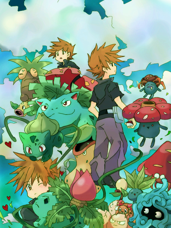 blue oak, bulbasaur, ivysaur, venusaur, oddish, and 9 more (pokemon and 1 more) drawn by bukiko