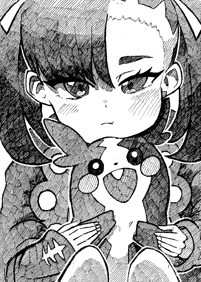 marnie and morpeko (pokemon and 1 more) drawn by music_hour