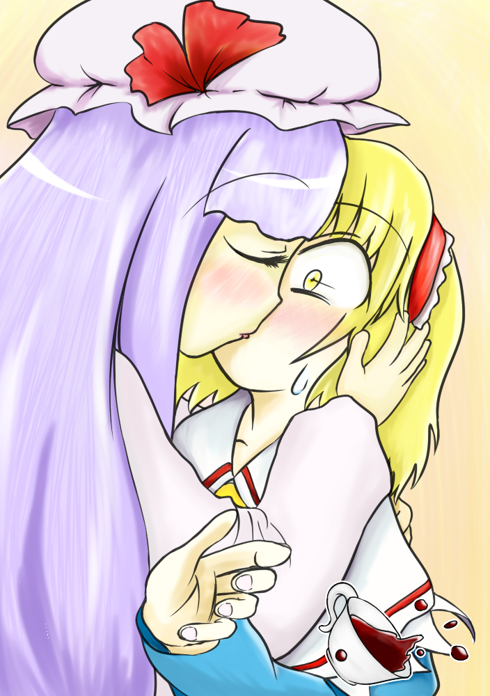 alice margatroid and patchouli knowledge (touhou) drawn by tosakainu