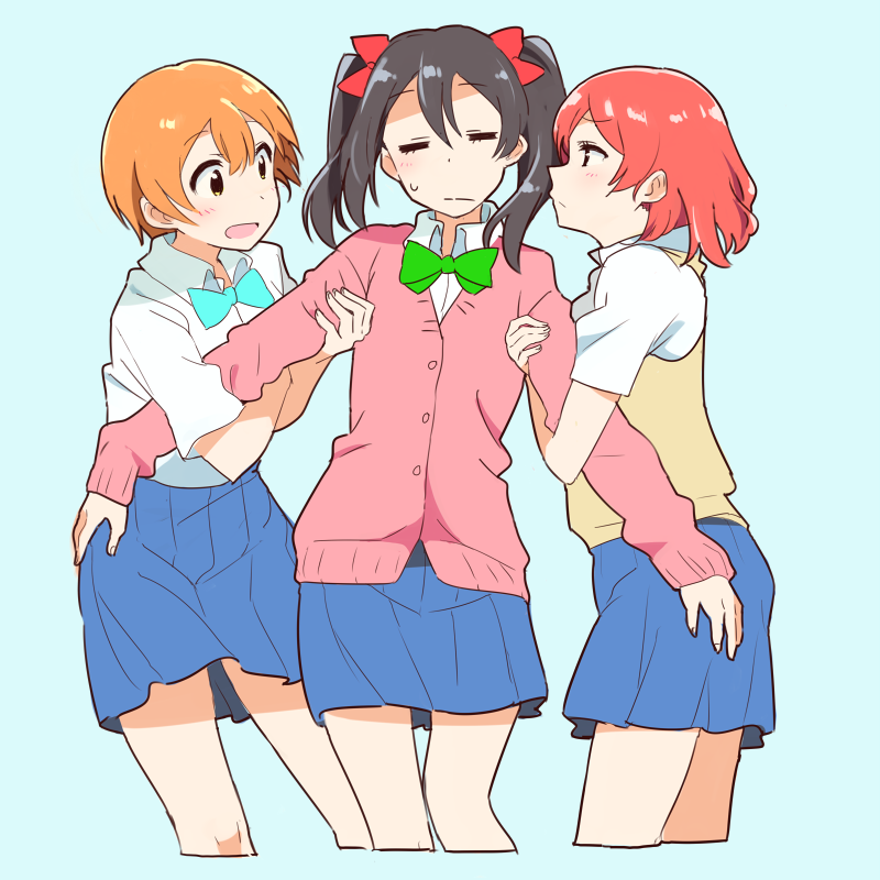 nishikino maki, yazawa nico, and hoshizora rin (love live! and 1 more) drawn by kasa_list