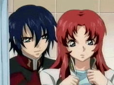 athrun zala and meyrin hawke (gundam and 2 more)