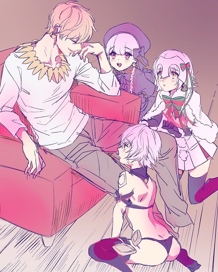 jack the ripper, jeanne d'arc alter santa lily, nursery rhyme, and gilgamesh (fate and 4 more) drawn by ymann123