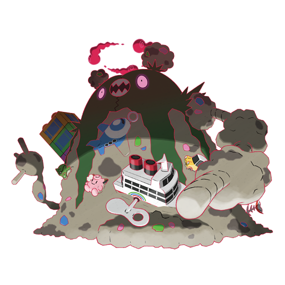 clefairy, garbodor, and gigantamax garbodor (pokemon and 1 more)