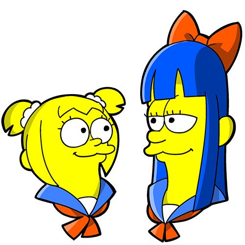 popuko and pipimi (poptepipic and 1 more) drawn by bkub