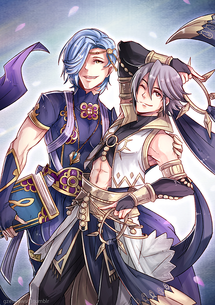 inigo and shigure (fire emblem and 3 more) drawn by gzei