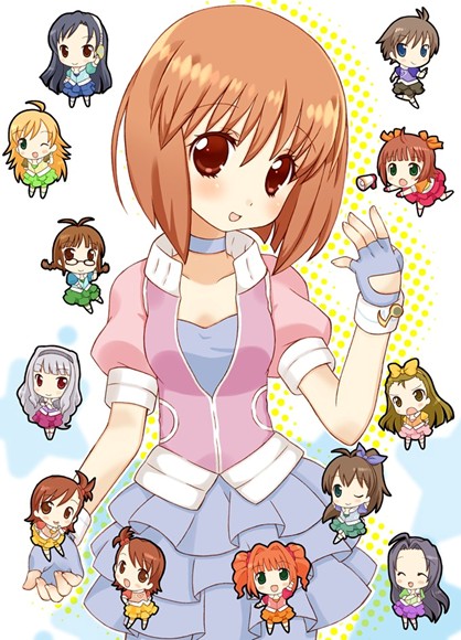 hoshii miki, kisaragi chihaya, amami haruka, kikuchi makoto, shijou takane, and 8 more (idolmaster and 1 more) drawn by kura_udon