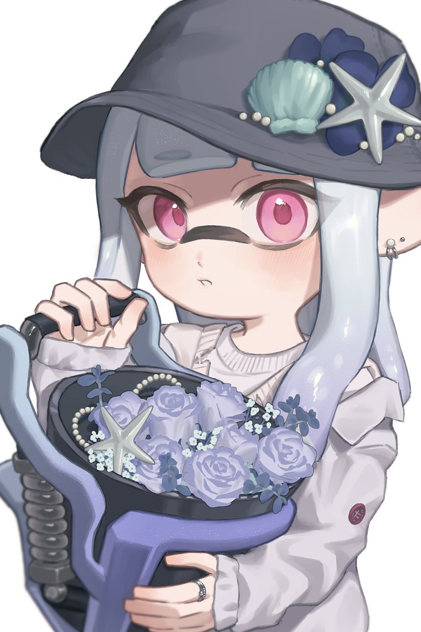 inkling player character and inkling girl (splatoon and 1 more) drawn by oekaki_azu