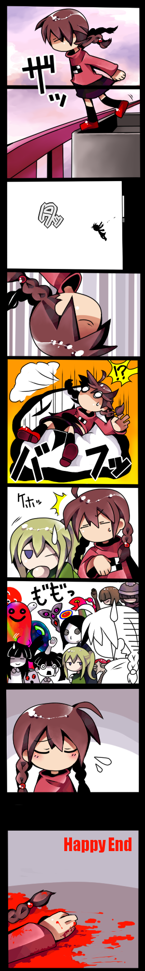 madotsuki, poniko, monoko, uboa, monoe, and 7 more (yume nikki) drawn by funamusea_(artist)