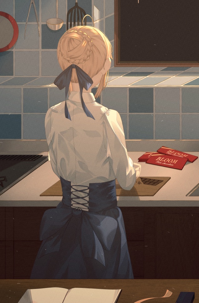 artoria pendragon and saber (fate and 1 more) drawn by fov_ps