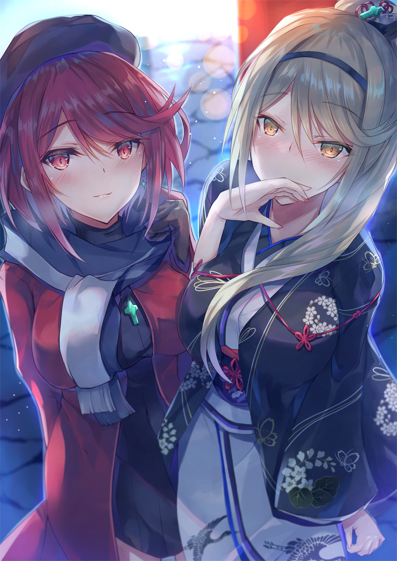 pyra and mythra (xenoblade chronicles and 1 more) drawn by inoue_takuya_(tactactak)