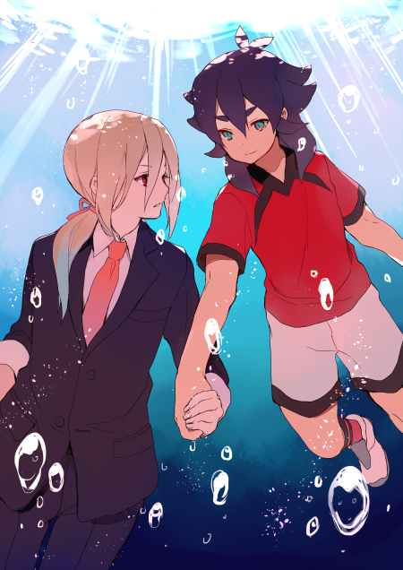 afuro terumi and kishibe taiga (inazuma eleven and 1 more) drawn by tokio_neo