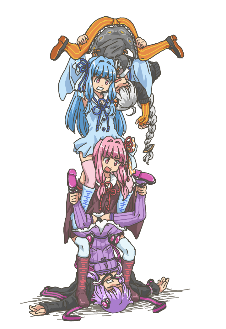 yuzuki yukari, kizuna akari, kotonoha akane, kotonoha aoi, and kinnikuman (vocaloid and 2 more) drawn by kasuga_(kasuga39)