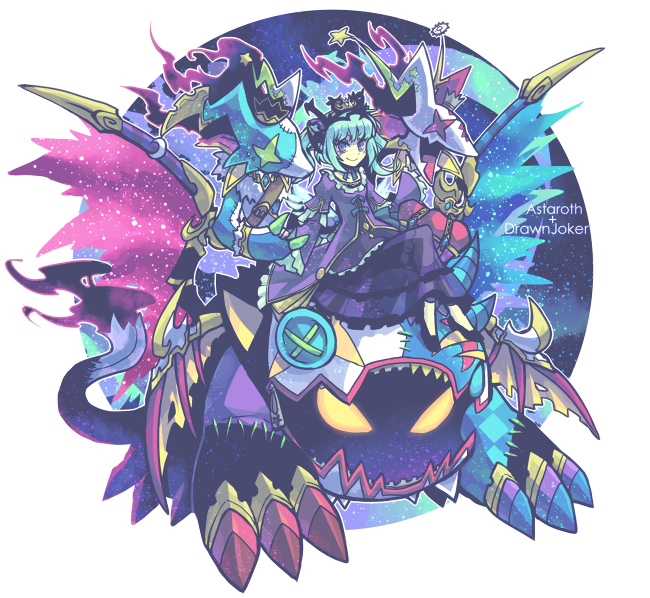 astaroth and drawn joker (puzzle & dragons) drawn by k_(kuri)