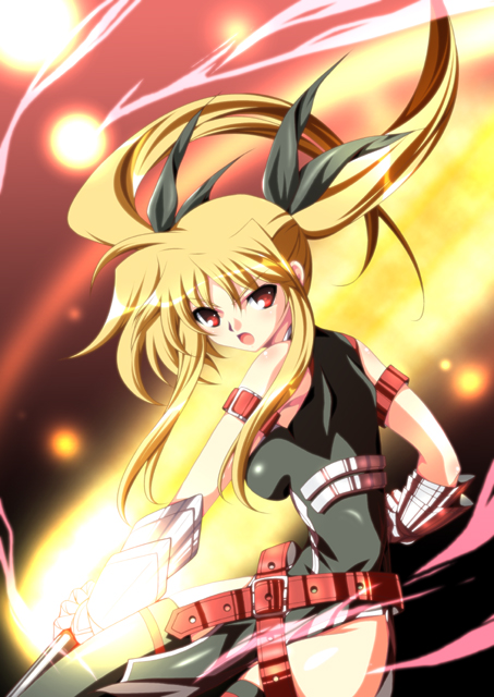 fate testarossa and bardiche (lyrical nanoha and 2 more) drawn by ka2