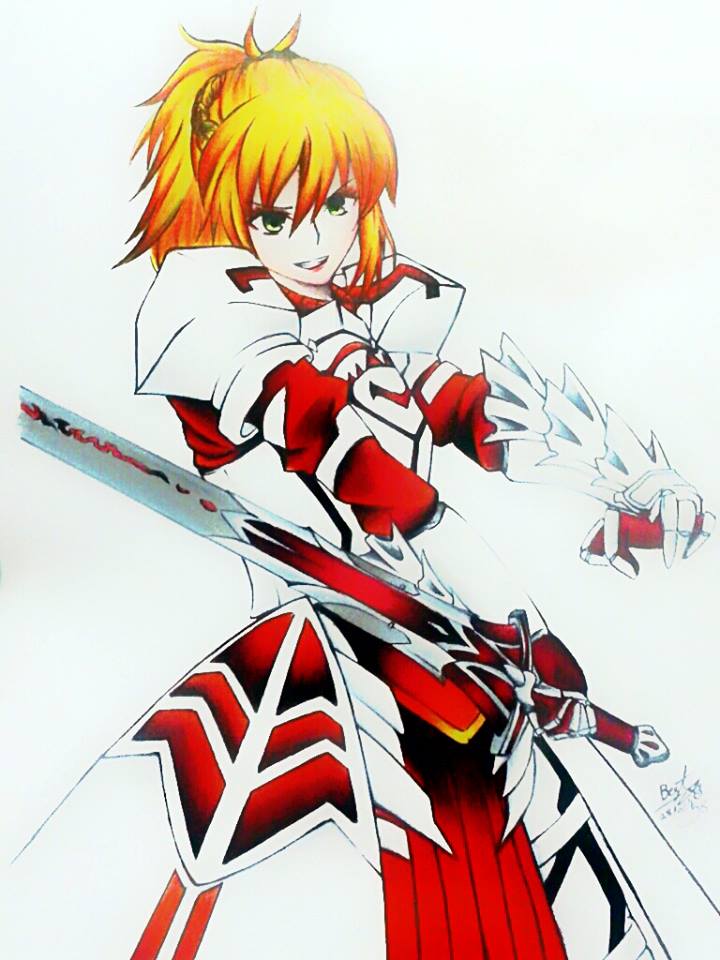 mordred (fate and 1 more) drawn by best_(bese69)