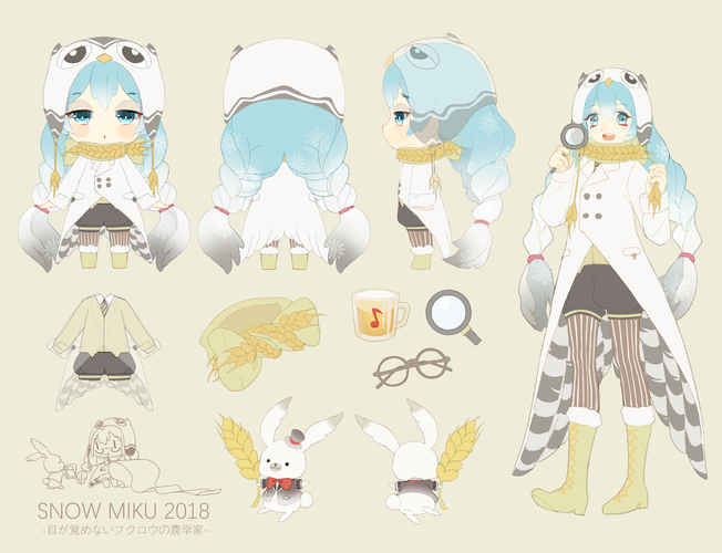 hatsune miku, yuki miku, and rabbit yukine (vocaloid) drawn by anna_(avona)