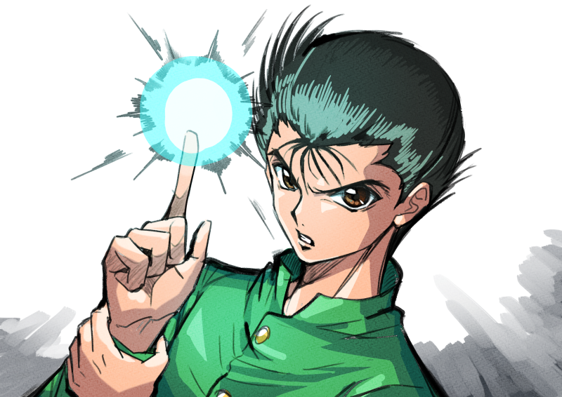 urameshi yusuke (yu yu hakusho) drawn by tsukikage_oyama