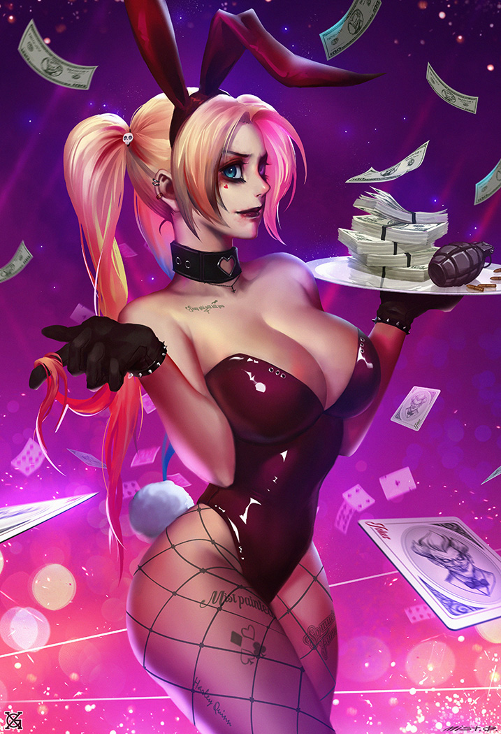 harley quinn and joker (dc comics and 1 more) drawn by xiaoguimist