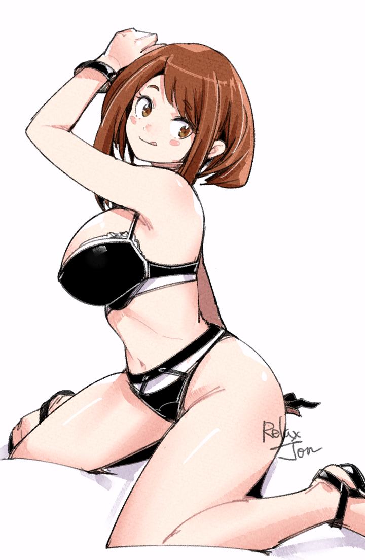 uraraka ochaco (boku no hero academia) drawn by relaxjon