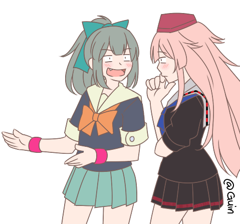 yuubari and ntw-20 (kantai collection and 1 more) drawn by guin_guin
