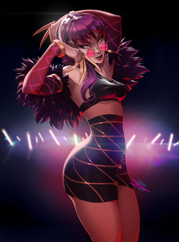 evelynn and k/da evelynn (league of legends) drawn by vashperado